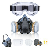 Masque NASUM avec lunettes de sécurité PVC élastique ajustable Masque de travail décoratif peinture couverture de protection de soudage