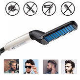 Spazzola pettine elettrico multifunzione per capelli e barba, raddrizzatore con calore per capelli e barba per uomo