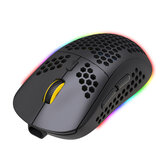 HXSJ T90 Mysz bezprzewodowa Trzy tryby Bluetooth 3.0 + bluetooth 5.0 + 2.4G Mysz bezprzewodowa Wbudowane baterie Type-C Interfejs Mysz z możliwością ładowania RGB Luminous do gier w domu Office