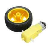 2Pcs/Pack Plastic Tire Wheel With DC 3-6v Gear Motor For  Smart Car