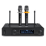 100 дБ 500-599 МГц УВЧ двухканальная беспроводная Микрофон караоке микрофонная система УВЧ