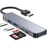 Mechzone 5 IN 1 USB 3.0 Hub Splitter Adaptateur Station d'accueil avec USB 3.0 USB 2.0 SD/TF Card Reader Slot pour PC Ordinateur Portable BYL-2103U