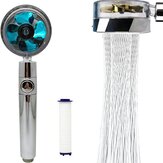 Wysokociśnieniowy przepływ Turbo głowica prysznicowa Spray oszczędzający wodę 360 obracany deszcz ręczny ciśnieniowy filtr do masażu głowica łazienka
