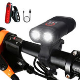 Fietsverlichtingsset 3000LM Dubbele LED-fietslamp oplaadbaar via Type-C met 4 modi achterlicht voor MTB en racefiets