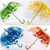 Kreative Colorful Sonnenschirm Blätter Regenschirm Transparent Pilz Bogen Baum Frische PVC Blase Regen Getriebe
