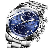 OCHSTIN GQ6123B Водонепроницаемы Повседневный стиль Мужские наручные часы Full Steel Chronograph Кварцевые часы