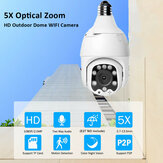 ECQ06-2MP-5X 1080P IP 5 x Zoom optyczny Kamera WiFi Bezprzewodowa Śledzenie automatyczne 2MP Nocne widzenie Kamery PTZ Speed Dome Wodoszczelne Kamery monitoringu PTZ Kamera Złącze E27 Przechowywanie na karcie TF