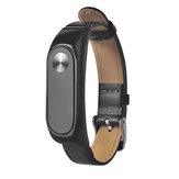Leather Needle Buckle Black Brown Wrist Strap for XIAOMI Miband 2
