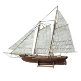 1: 120 Schaal Houten Hout Zeilboot Schip Kits 3D Puzzel Model Gebouw Decoratie Boot Gift Toy
