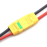 Une paire de connecteurs de prise Amass Anti Spark XT90-S mâle femelle avec câble 12AWG
