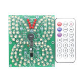 DIY-Kit für eine LED-Lichterkette in Schmetterlingsform, elektronische Produktion mit Fernbedienung, Stromversorgung DC 3,7V ~ 5,5V