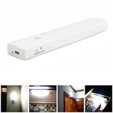Luz noturna com sensor de movimento e recarregável por USB para armário de cozinha ou guarda-roupa