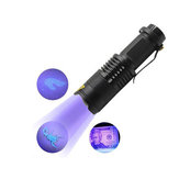 Lampe de poche portable XANES U06 à lumière ultraviolette violette tactique à LED UV AAA