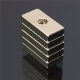 5 stuks 20x10x4mm N35 Sterke Kubusvormige Magnetische Neodymium Magneten Met 4mm Gat