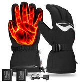Hcalory 45/55/65℃ 1 para czarnych elektrycznych rękawiczek do podgrzewania wodoodpornych rękawiczek na zimowe sporty na zewnątrz