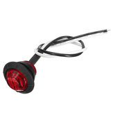 4 adet 12V/24V Kırmızı Mini Yuvarlak LED Düğme Taraflı Yan Marker Işıkları Lambaları Kamyon Römork