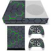 Cover per adesivi in ​​vinile con decalcomania verde per Xbox One S Console di gioco e 2 controller