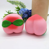 Squishy Pink Peach 10cm Slow Rising Fruit Collection Gift Decor Grappig Speelgoed