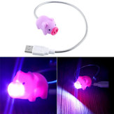 Mini bewegliches nettes Schwein flexibles USB LED Nachtlicht für Energien Bank PC Laptop
