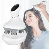 Massageador de cabeça elétrico à prova d'água 3D com vibração sem fio, prevenção da queda de cabelo, alívio de dores de cabeça e corpo, recarregável por USB.