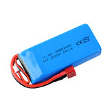 7.4V 2S 3800mAh T Deans Plug LiPo-batterij voor Wltoys Auto 124017 144010 124019 124018 en 144001 Auto
