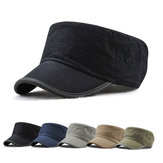 Dad Summer Adjustable Flat Hats Outdoor Cotton Military Peaked Cap Mens 