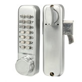 Smart Keypad Door Lock Password Lock Mechanical Key Locks for 45mm-55mm Thickness Door Silver