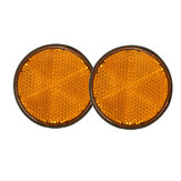2 Stück 2-Zoll-Runde Reflektoren Orange Universal für Motorräder, ATV, Fahrräder, Dirtbikes