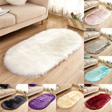 80x180CM Flauschiger ovaler Teppich Wohnzimmer Sofa kaltfester Fußmatte Schlafzimmer Rutschfeste Matte
