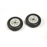 RC Wheels 2/2.25/2.75/3/3.5/3.75/4 Inch Black Rubber Tire Wheel Aluminum Hub for RC Model Plane Aircraft Fixed Wing