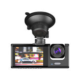S1 Dash Cam de 2 polegadas com monitor de estacionamento de três lentes HD 1080P e visão noturna Car DVR