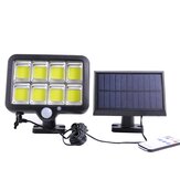 3 Modes 160COB LED Solar Lights Outdoor Waterproof Motion Sensor Solar Wall Light with Remote Contorl for Garden Path