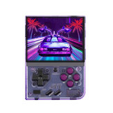 Console de jeu portable Miyoo Mini Plus transparente violette rétro pour PS1 MD SFC MAME GB FC WSC, écran IPS OCA 3,5 pouces, système Linux portable Pocket Video Game Player sans carte, sans jeux