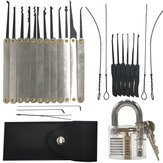 Conjunto de 12 peças de abertura de cadeados DANIU + conjunto de 10 extratores de chave + 1 cadeado transparente para prática