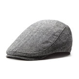 Męskie bawełniane beretowe czapki w paski Solidna swobodna elastyczna klamra Ciepła czapka golfowa Forword