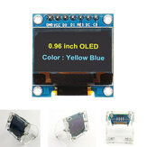 Tela LCD Geekcreit® OLED de 0,96 polegadas 7 pinos + caixa acrílica transparente 12864 SSD1306 módulo de tela LCD serial SPI IIC