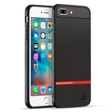 Funda protectora de fibra de carbono y anti huella dactilar para iPhone 8 Plus / iPhone 7 Plus 5.5