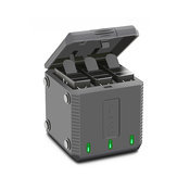 3-Weg Sleuf Batterijlader LED Oplaaddoos Draagtas Batterijbehuizing voor GoPro Hero 7 6 5 Accessoires