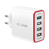 BlitzWolf® BW-PL5 35W 4-Ports USB Charger QC3.0 Fast Charging Desktop Charging Station EU Plug Adapter with Spower for iPhone 13 13 Mini 13 Pro Max For Samsung Galaxy Note 20 Huawei Mate 40 P40 Xiaomi Mi10
