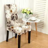 Honana WX-915 Élégante housse de chaise extensible avec paysage de fleurs pour salle à manger, maison, décoration de mariage