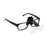 Klappbare Brillenclip-Aufstecklupe mit freihändiger, präziser Vergrößerungslinse, kreatives Design.
