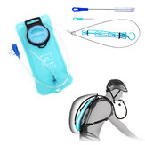 AOTU 2L Bicycle Blue Water Bag Hydration Pack Small Nozzle Drinking Hiking Camping Running  with 1 p