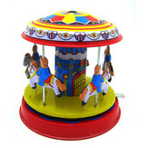 Classiques jouets en métal à remonter en forme de carrousel pour enfants