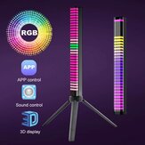 Sound Control 3D Display Pickup Ritme Licht RGB Muziek Ambient LED Nachtlampje Bar APP Controle Auto Sfeer Colorful Buis Lamp