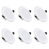 AMBOTHER 6 шт. светодиодных встроенных прожекторов плоского типа 3000K теплый белый 600LM потолочный светильник для ванной комнаты и коридора