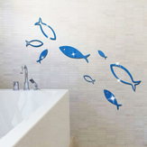 3D-Fisch-Multicolor-DIY-Form-Spiegel-Wandaufkleber für Zuhause, Schlafzimmer und Büro Dekoration