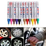 12 canetas permanentes para pneus e metal, marcador de tinta colorida para marcação ao ar livre