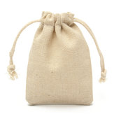 30Pcs Natural Linen Pouch Burlap Jute Sack Jewelry Pouch Drawstring Gift Bags 8x10cm