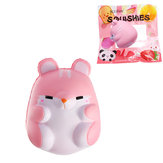 IKUURANI Squishy Hamster 9 cm Licenciado Lento Rising Com Embalagem Coleção Presente Soft Brinquedo