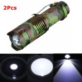 2 шт. Камуфляжные фонарики MECO Q5 с мультяшными прожекторами на светодиодах, 500 люмен, мини-размеры, можно увеличивать/уменьшать, работает от батареек 14500/AA